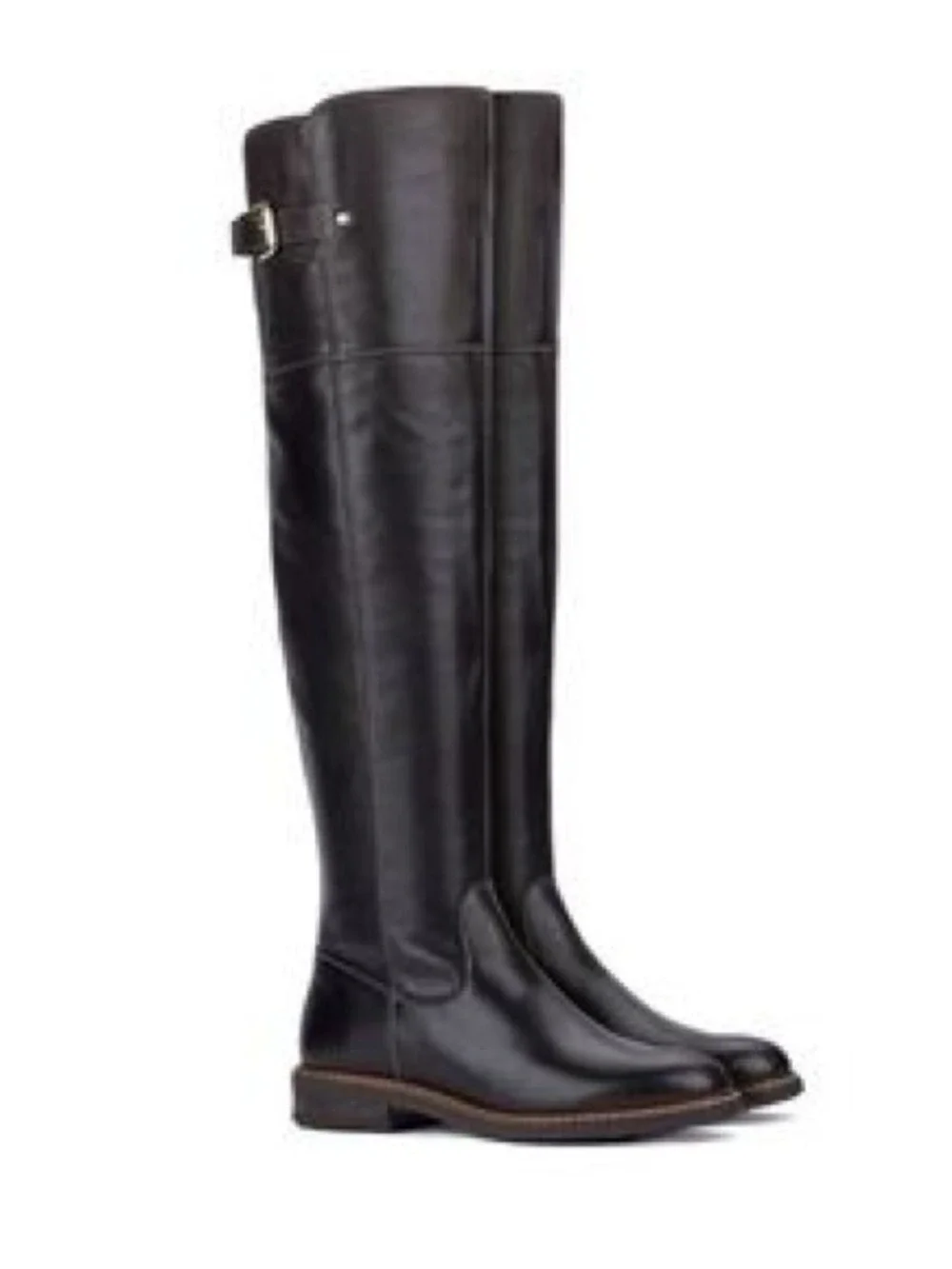PIKOLINOS Aldaya Musketeer Tall Black Leather Knee-High Boots.  Size 39